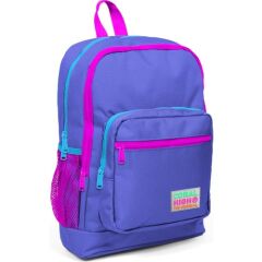 Coral High Dört Bölmeli Mor Desenli Okul Çantası 23703