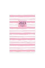 Keskin 8x12 Haftalık Cep Ajandası Pembe Çizgi