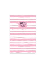 Keskin 8x12 Haftalık Cep Ajandası Pembe Çizgi