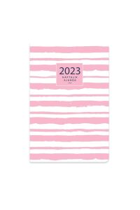 Keskin 8x12 Haftalık Cep Ajandası Pembe Çizgi