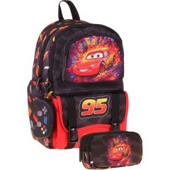 Kids Rust Eze Kırmızı - Siyah Erkek Çocuk Ilkokul Sırt Çantası ve Kalem Çantası Seti - SETKK-L5399C