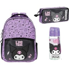 Kuromi Orjinal Lisanslı Çanta+ Beslenme Çantası+ Suluk Seth5