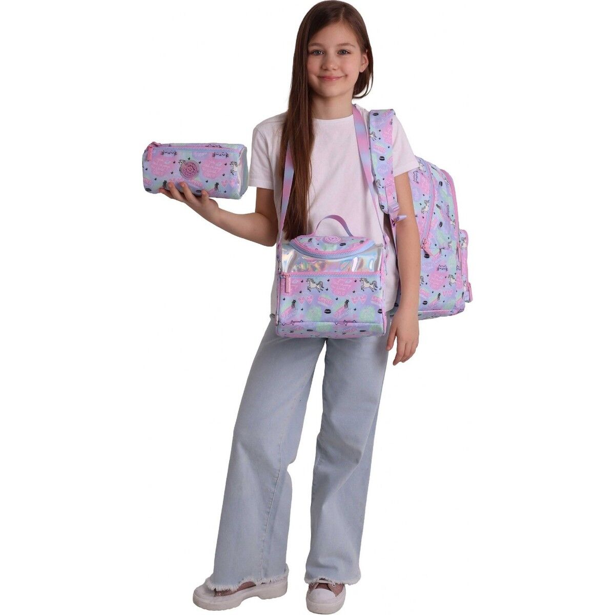 Kids Dream(Çok Renkli Renk) Kız Çocuk Üçlü Ilkokul Okul Çantası Seti/takımı - SETKK-L5343A