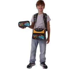 Kids Roar(Sarı - Mavi Renk) Erkek Çocuk Üçlü Ilkokul Okul Çantası Seti/takımı - SETKK-L5394A