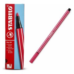 Keçe Uçlu Boya Kalemi 1 mm Çilek Kırmızısı 68/49 10 Lu Paket