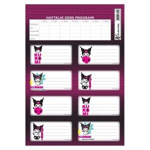 Kuromi Ders Programlı Etiket