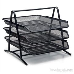 Mas 3 Lü Evrak Rafı Code:523 Siyah