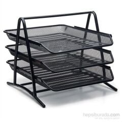 Mas 3 Lü Evrak Rafı Code:523 Siyah