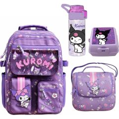 Orijinal Lisanslı Çanta + Beslenme Çantası + Suluk + Beslenme Kutusu Set J-1