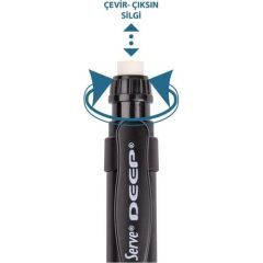Serve Deep Mekanik Uçlu Kalem 0.7 mm Metalik Mr. Siyah