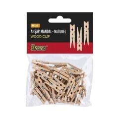 Brons Ahşap Mandal Naturel Mini