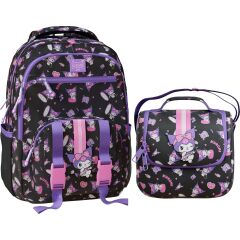 Kuromi Orijinal Lisanslı Çanta + Beslenme Çantası Set K-2