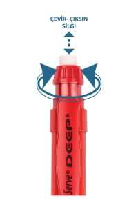 Serve Deep Mekanik Uçlu Kalem 0.7 mm Metalik Lav Kırmızı