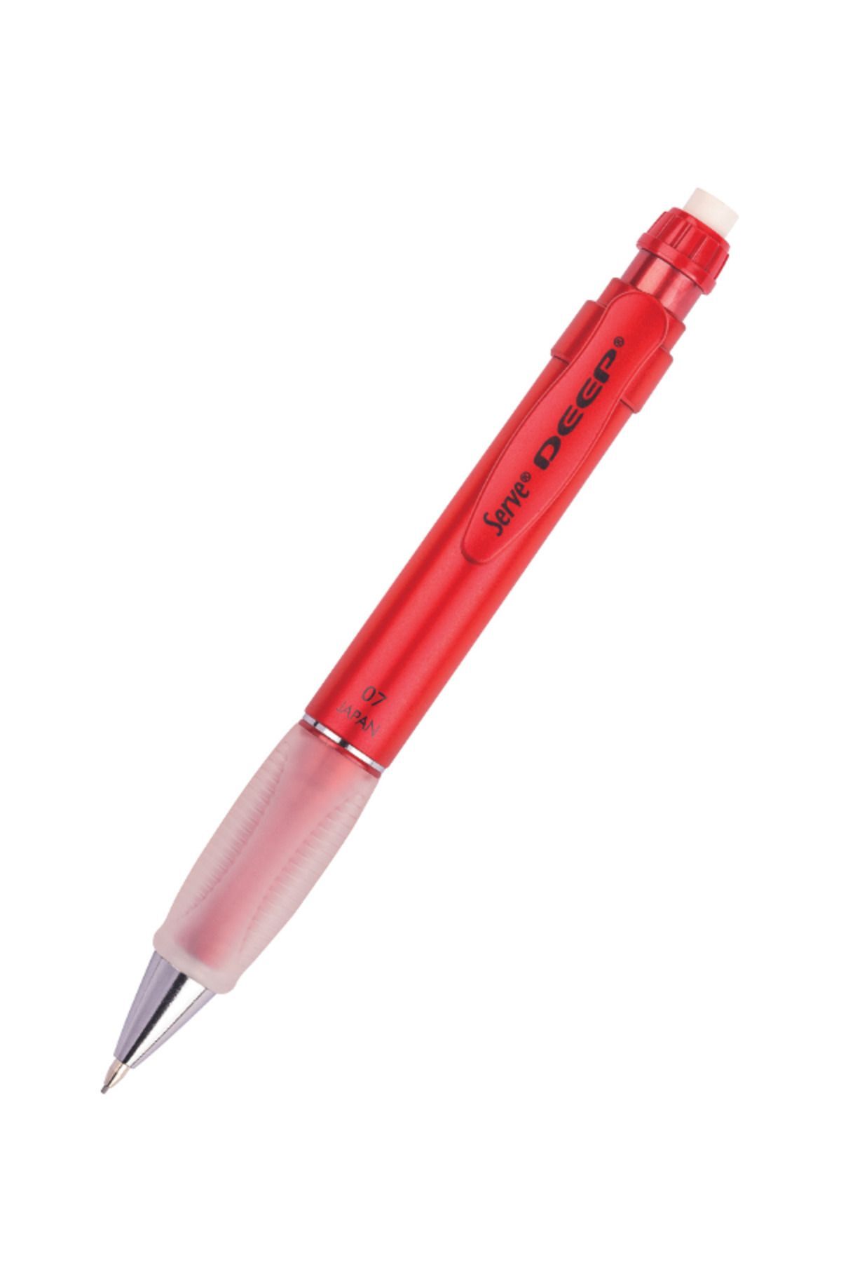 Serve Deep Mekanik Uçlu Kalem 0.7 mm Metalik Lav Kırmızı