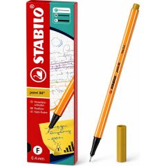Keçe Uçlu Ince Kalem 88 Point 0.4 mm Açık Haki 88/66 10 Lu Paket