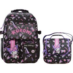 Kuromi Orijinal Lisanslı Çanta + Beslenme Çantası Set L-2