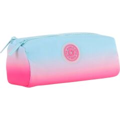 Kaukko Iki Bölmeli Kız Çocuk Okul Kalem Çantası - Mavi Pembe - K2708