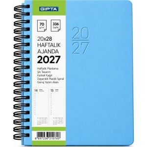 Gıpta 20x28 222-Sek Ajanda Mavi 2027