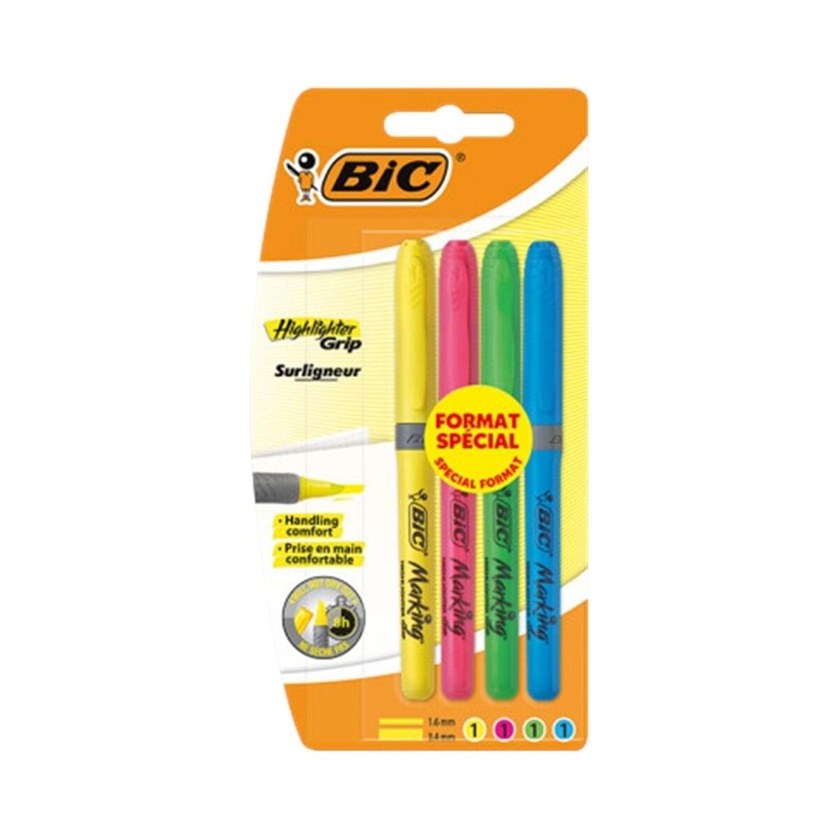 Bic Marking Highlighter Grip 4 Renk Fosforlu Kalem Seti