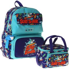 Kids Surf Erkek Çocuk Yeşil - Lacivert Ilkokul Sırt Çantası ve Beslenme Çanta Seti - SETKK-L5354B