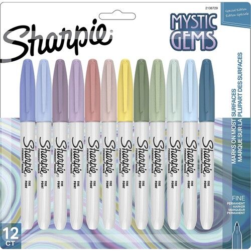 Sharpie Fine Parmanent 12 Likalın Uç Neon Renkler