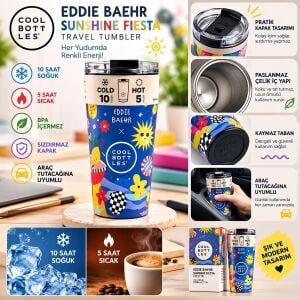 Cool Bottles Çelik Termos Bardak Matara - The Tumbler - Sunshine Fiesta 330ml