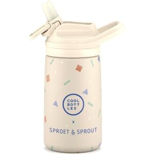 Cool Bottles Çelik Termos Pipetli Matara - The Kiddie Bottle - Sprt& Sprinkles Land 350ml