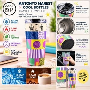 Cool Bottles Çelik Termos Bardak Matara - The Tumbler - René 550ml