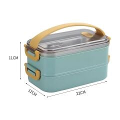 Vagonlife Iki/tek Katlı Paslanmaz Çelik Kolay Kilit Sefer Tası Yemek Kabı Gıda Kutusu/termal Vgn