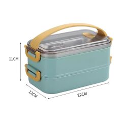 Vagonlife Iki/tek Katlı Paslanmaz Çelik Kolay Kilit Sefer Tası Yemek Kabı Gıda Kutusu/termal Vgn