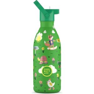 Cool Bottles Çelik Termos Pipetli Matara - The Kids Bottle - Rolling Skaters 500ml