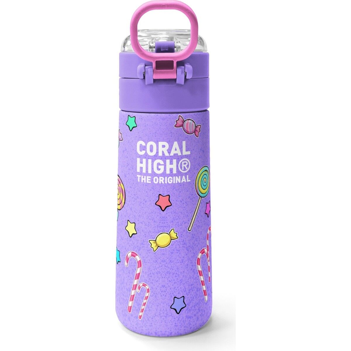 Coral High Kids Milka Su Yeşili Tavşan Desenli Pipetli ve Direkt Içim Çelik Termos 500 ml 38137