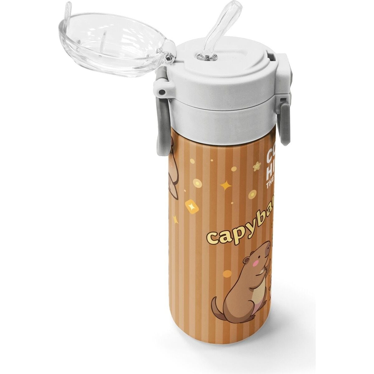 Coral High Kids Kapibara Desenli Pipetli ve Direkt Içim Çelik Termos 500 ml 31790