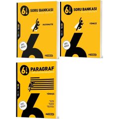 2026 6. Sınıf Matematik + Türkçe + Paragraf Soru Bankası Seti 3 Kitap