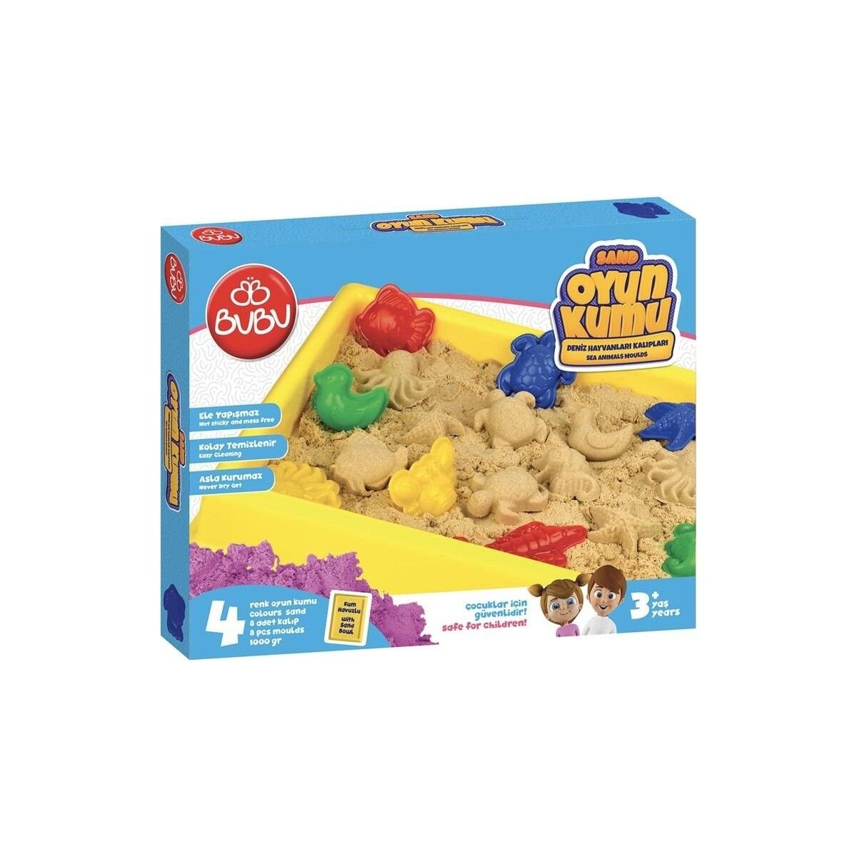 Bu-Bu Kum Büyük Havuzlu Deniz Hayvanları Kalıpları 1000 GR