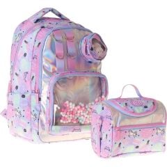 Kids Dream Kız Çocuk Çok Renkli Ilkokul Sırt Çantası ve Beslenme Çanta Seti - SETKK-L5343B
