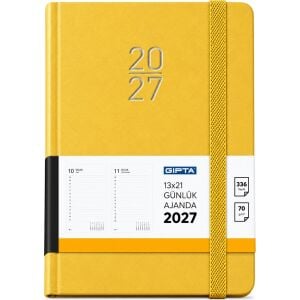2027 Cilt Bezli Günlük Ajanda 139-erk Eko 13x21 Sarı