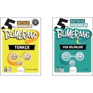 Günay Yayınları Bumerang Deneme Seti 2 Kitap Türkçe - Fen