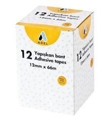 Adel Yapışkan Bant 12MM x 66M 12'li Kutu