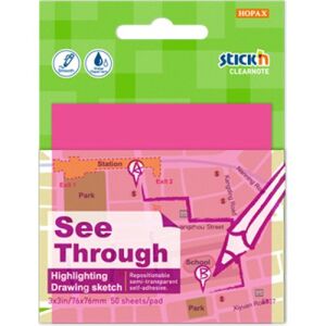 Gıpta Stıckn 76x76 Yarı Saydam Neon Pembe 50yp