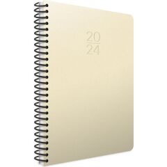 Gıpta 2024 Spiralli Haftalık Ajanda 20X28 cm 422-SEK Krem
