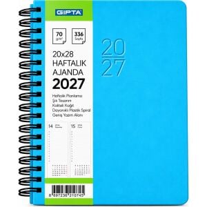 Gıpta 20x28 222-Sek Ajanda A.Mavi 2027