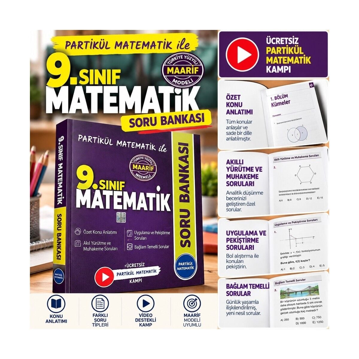 Partikül Matematik 9. Sınıf Partikül Matematik Soru Bankası