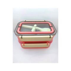 Vagonlıfe Lunch Box Çelik 1600ML Pembe BL2221-2