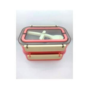 Vagonlıfe Lunch Box Çelik 1600ML Pembe BL2221-2