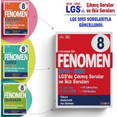 Fenomen Yayıncılık Fenomen 8 Lgs (Matematık-Fen-Türkçe) Çıkmıs Sorular ve Ikız Soruları Setı (2018-2025)