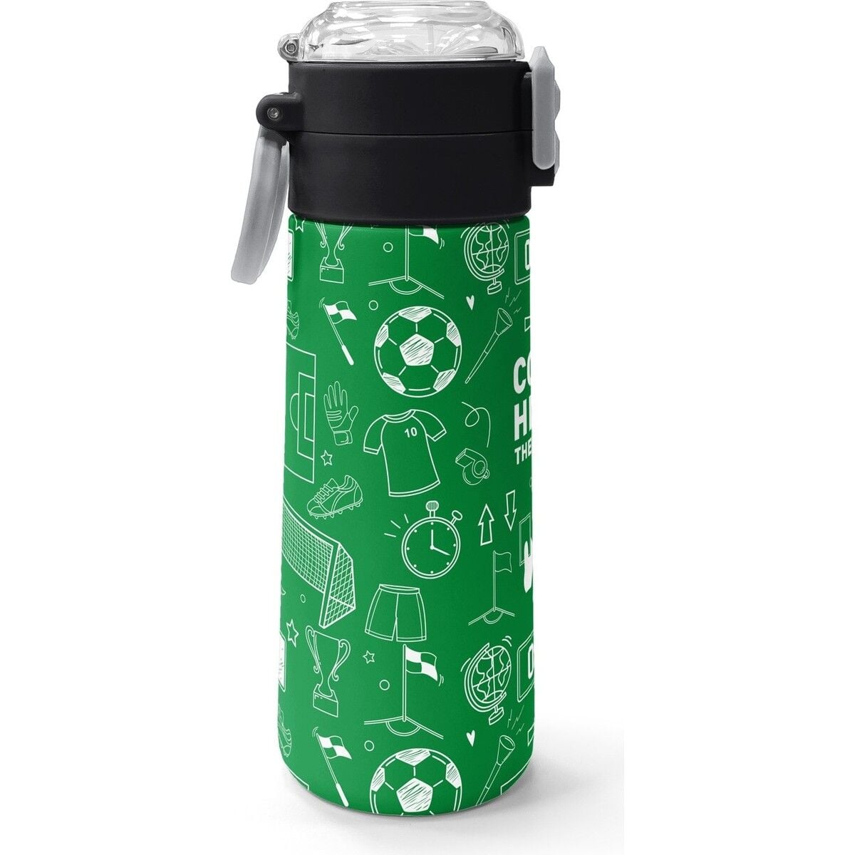 Coral High Kids Yeşil Futbol Desenli Pipetli ve Direkt Içim Çelik Termos 500 ml 38129