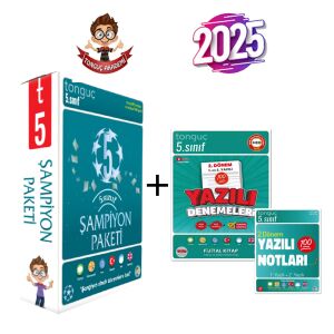 Tonguç Akademi 5. Sınıf Tüm Dersler Şampiyon Paket +5. Sınıf Yazılı Denemeler - Yazılı Notları 2.dönem