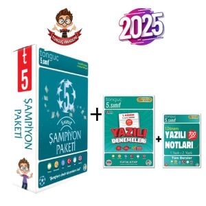 Tonguç Akademi 5. Sınıf Tüm Dersler Şampiyon Paket + 5. Sınıf Yazılı Denemeler - Yazılı Notları 1.dönem