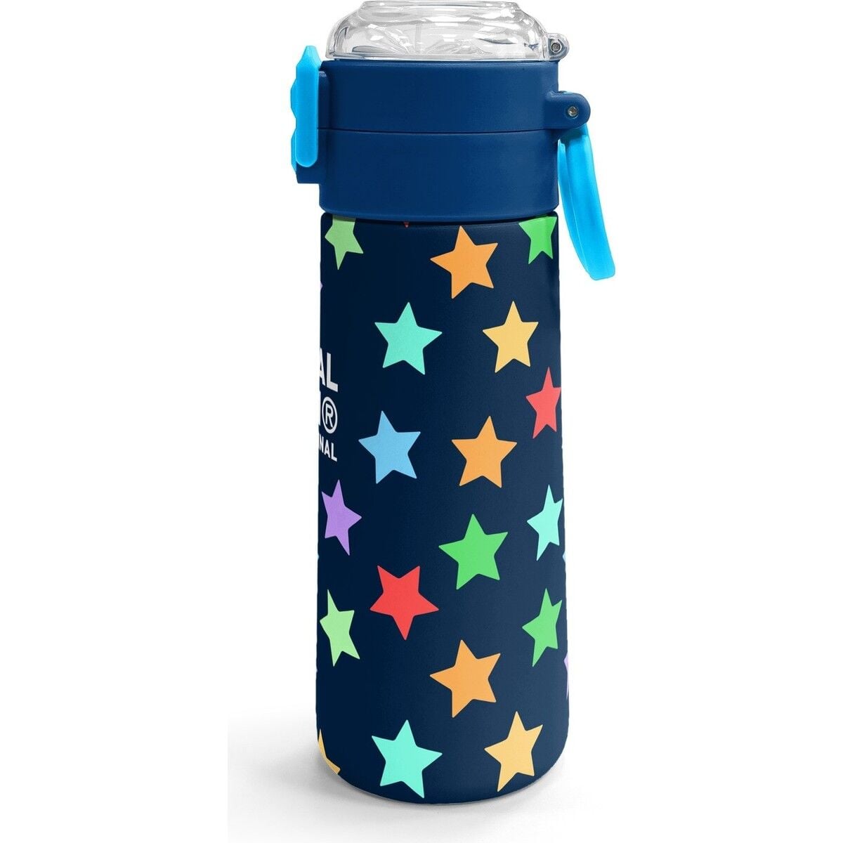Coral High Kids Lacivert Renkli Yıldız Desenli Pipetli ve Direkt Içim Çelik Termos 500 ml 38109